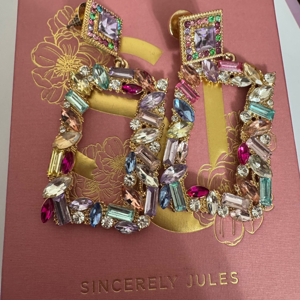 Like New Sincerely Jules Vibrant Gemstone Earrings